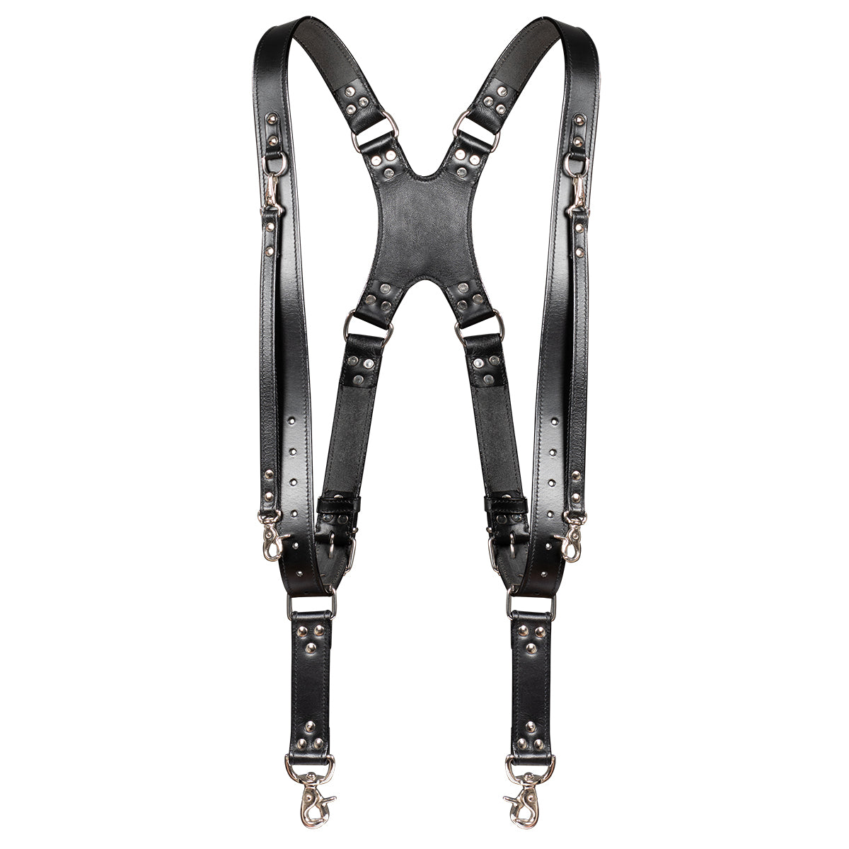 Zeithalter DUO Kameragurt Silver in schwarzem Leder