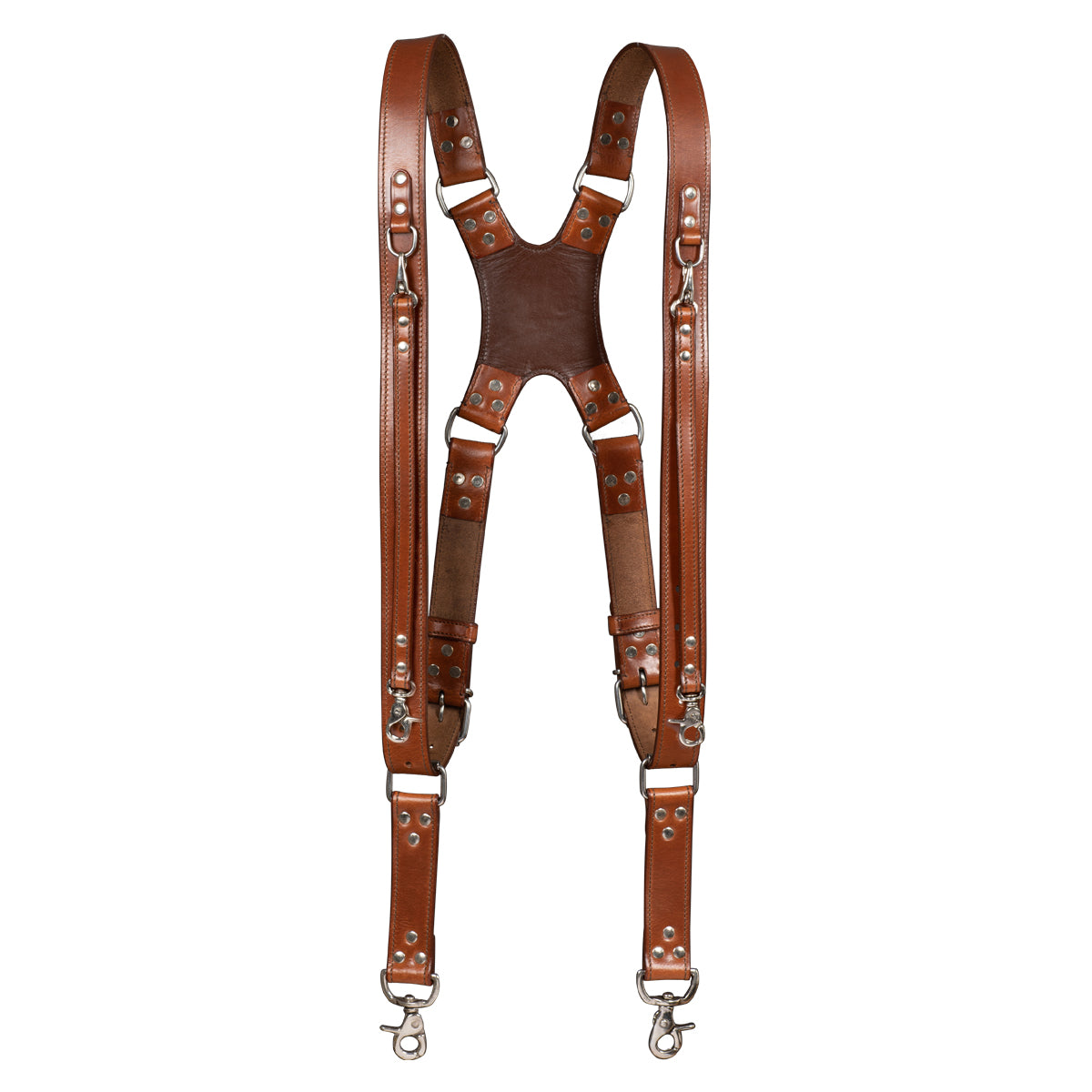 Zeithalter DUO Camera Strap Silver in dark brown leather