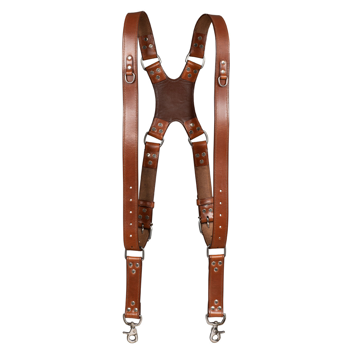 Zeithalter DUO Camera Strap Silver in dark brown leather