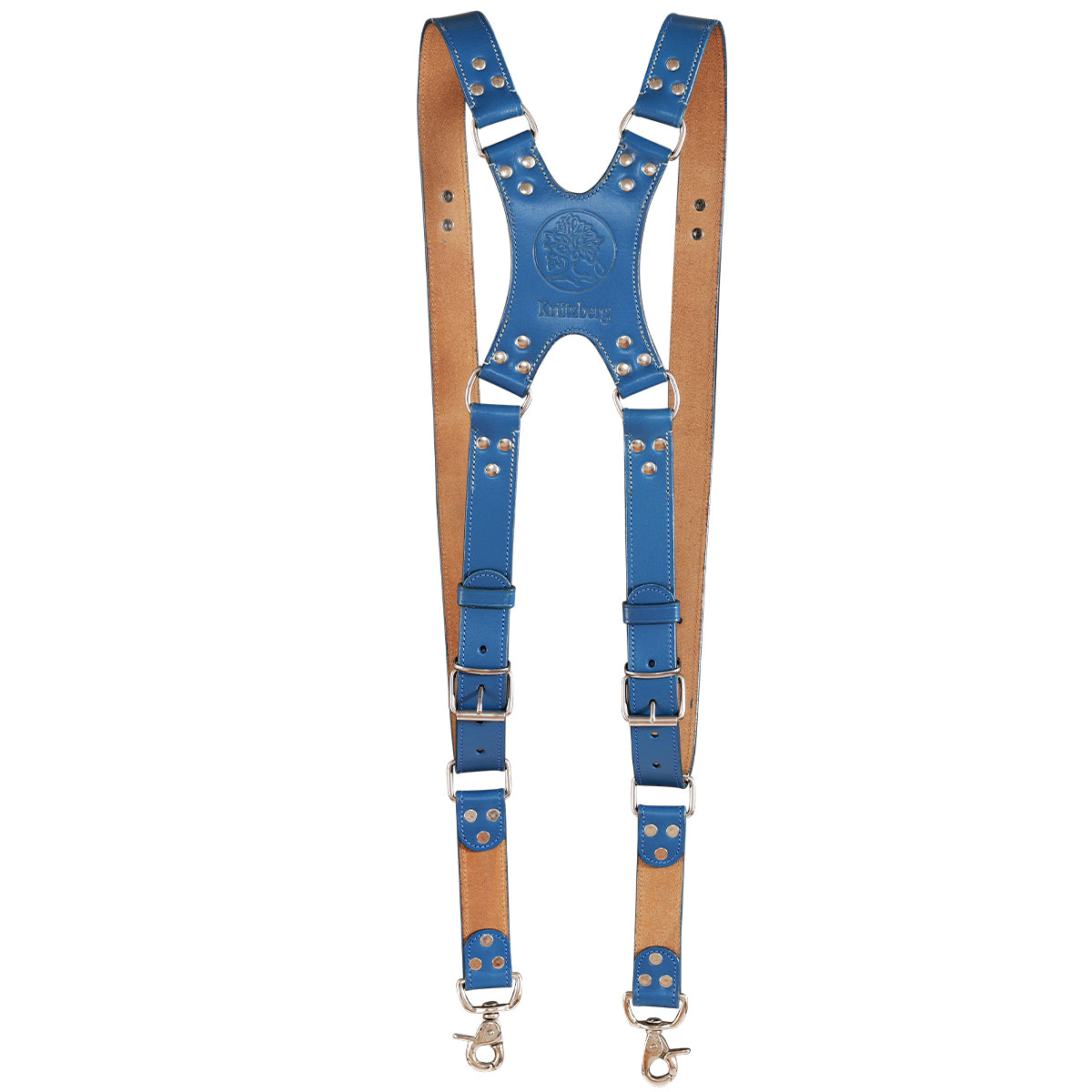 Zeithalter DUO Camera Strap Silver in navy blue leather