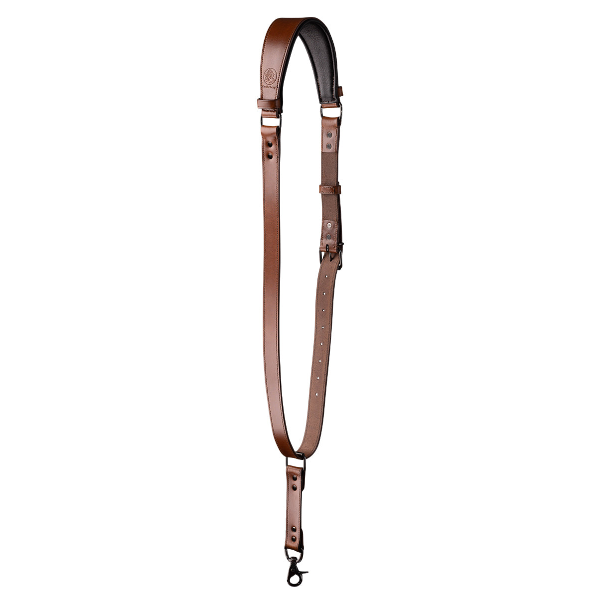Zeithalter MONO Camera Strap Black in dark brown leather