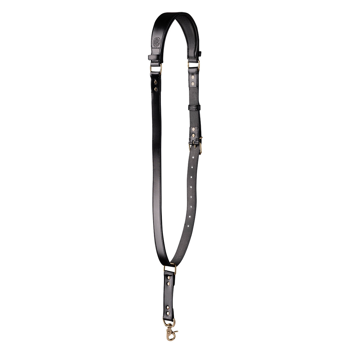 Timekeeper MONO Camera Strap Gold in Black Leather