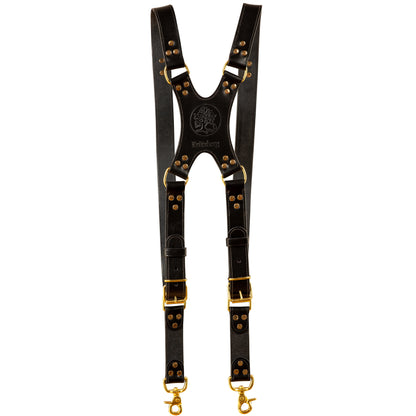 Timekeeper DUO Camera Strap Gold in Black Leather