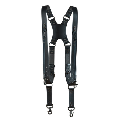 Zeithalter DUO Kameragurt Black in schwarzem Leder