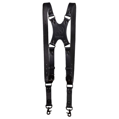 Zeithalter DUO Kameragurt Black in schwarzem Leder