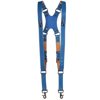 Zeithalter DUO Camera Strap Black in navy blue leather