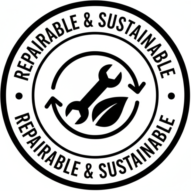 Reparierbar & Nachhaltig Badge
